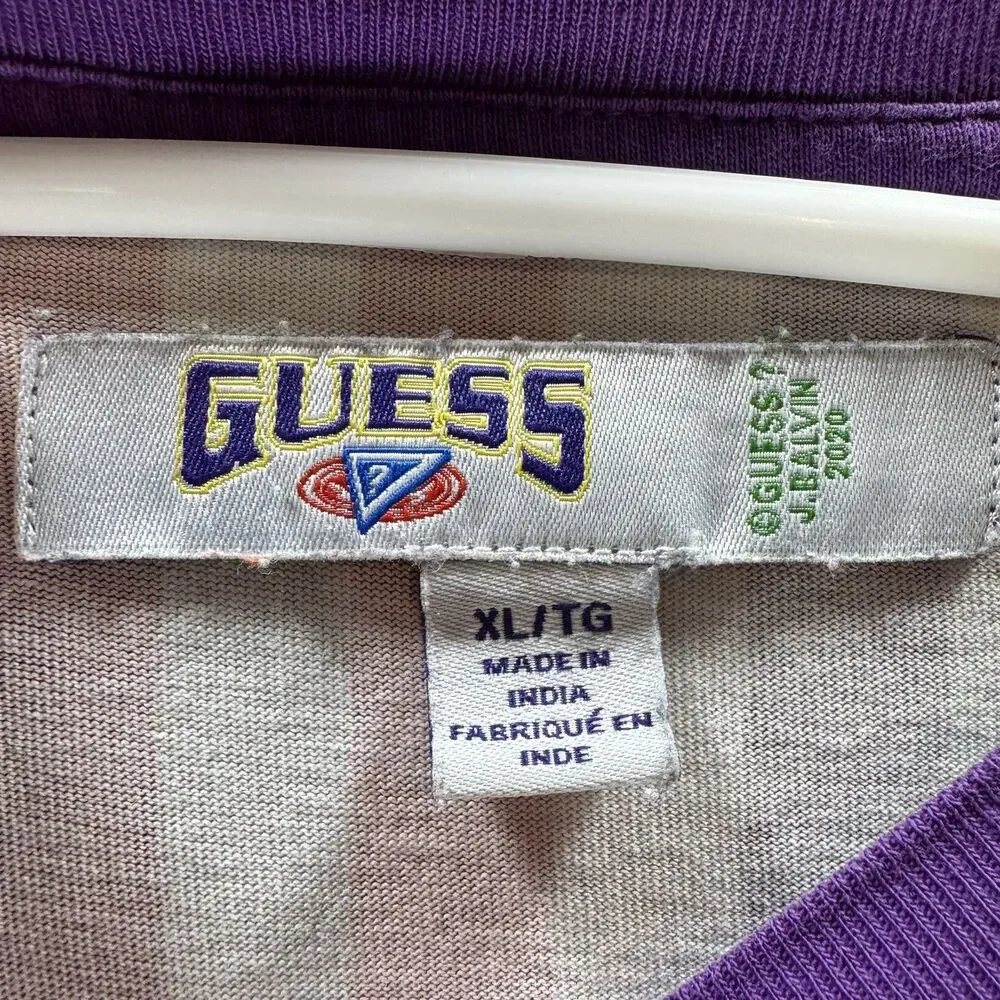 Guess x J Balvin Shirt Mens Extra Large Rainbow Stripes‎ Multicolor Cotton 2020 - Picture 7 of 12
